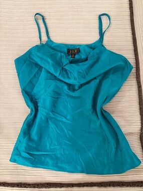 TealCowl Neck Satin Camisole -